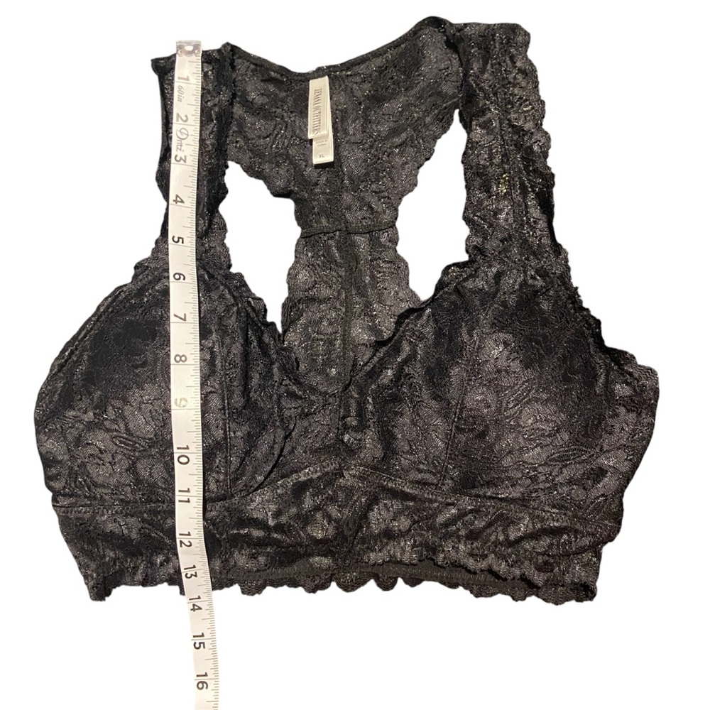 Zenana Black Lace Racerback Bralette XL - A7